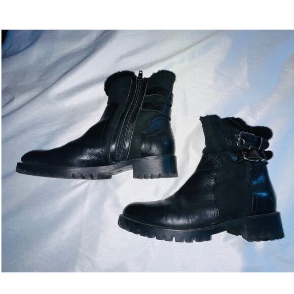 Napoleoni Leather Boots w/ Shearling - Women's Size 38 - Handcrafted in Italy - Picture 3 of 12